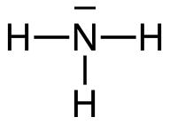 Ammonia structural formula.